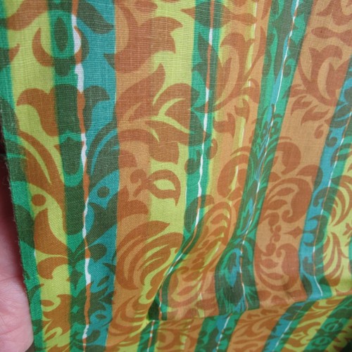 Vintage Yardage/Fabric Cotton Mod OP 60's Stripe/Gold 4 yds 36" w garment weight - Picture 4 of 5