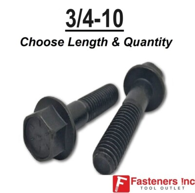 #ad 3 4 10 Grade 8 Flange Frame Bolt Black Phosphate amp; Oil All Sizes amp; Qty#x27;s 3 4quot; $298.91