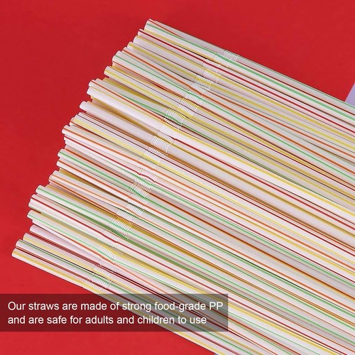 UP 1000x Multicolor Straws Bendable Biodegradable Drinking Party Straws BPA Free - Picture 8 of 14