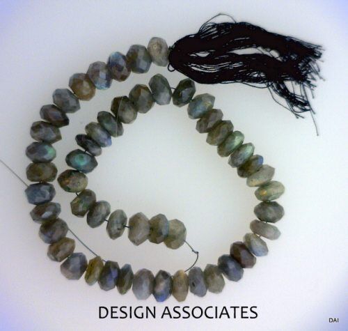 LABRADORITE 8X5 MM RONDELLE CUT GEMSTONE BEADS AAA (176624) - Bild 1 von 1