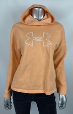 Under Armour Hoodie Womens M Loose Fit Orange Cowl Neck Long Sleeve Logo