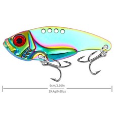 10/20PCS Lot 3D Eyes Fishing Metal Bait Crankbait Bass Lures VIB Blade Saltwater
