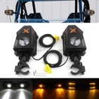 12-24V UTV LED Side View Mirror Amber Turn Off-Road Light For Can Am Commander