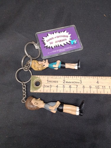Juego de llavero de PVC Beavis and Butthead 1993 vintage años 90 raro MTV 3" de alto RARO - Imagen 3 de 6
