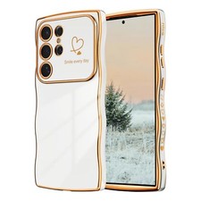 Funda Forro Mujer Moda Blanco Protector Para Samsung Galaxy S23 Ultra