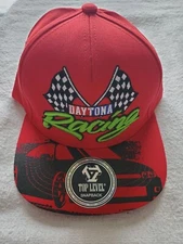 Top Level Daytona Racing Snapback Red Cap! New
