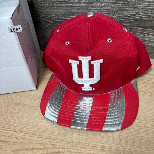 Indiana Hoosiers Hat Cap Snapback Red Gray Reflective Adjustable Zephyr - Picture 11 of 11