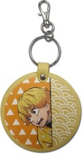 Demon Slayer Zenitsu Circle PU Keychain Anime Licensed NEW