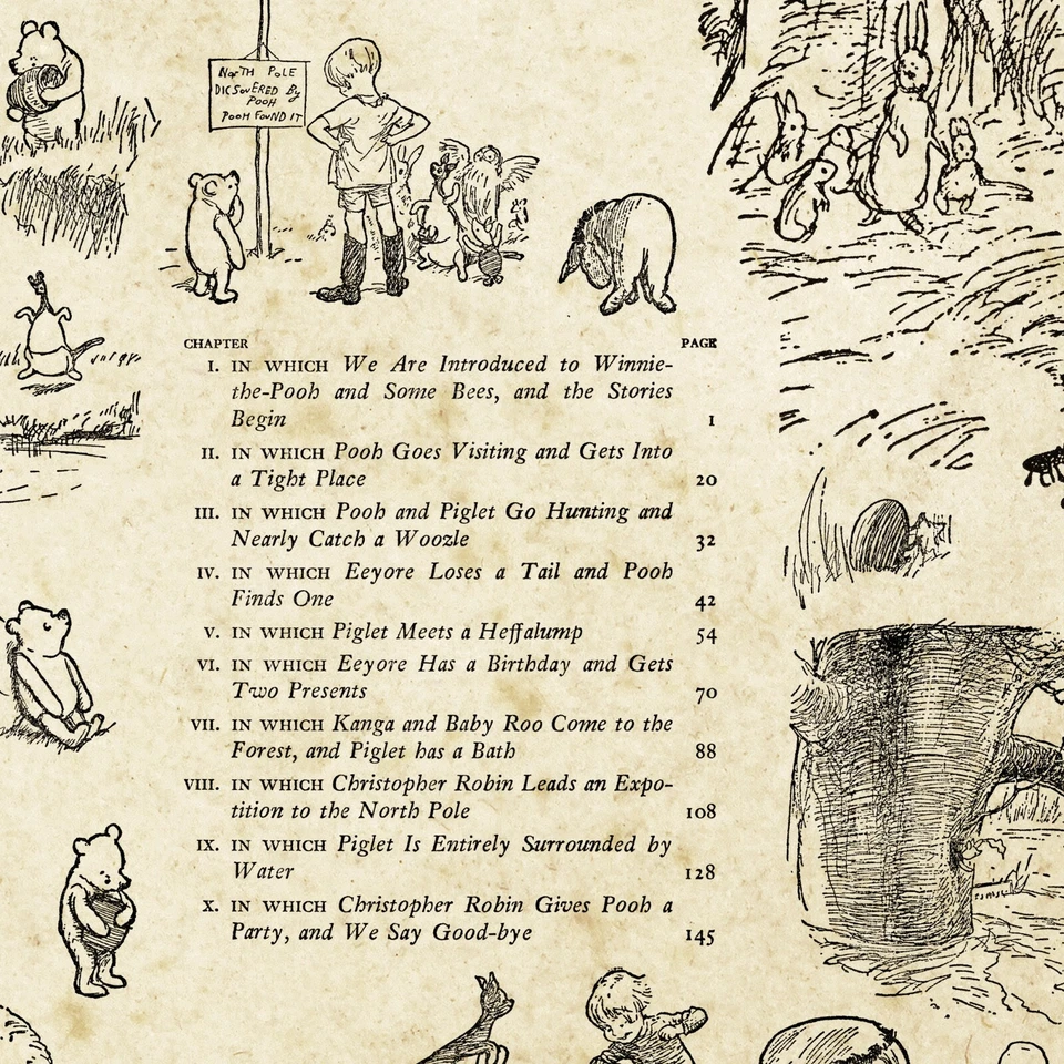 1926 Winnie the Pooh Illustration POSTER! (multiple sizes) - Art - Milne - Draw - Image 3 of 4