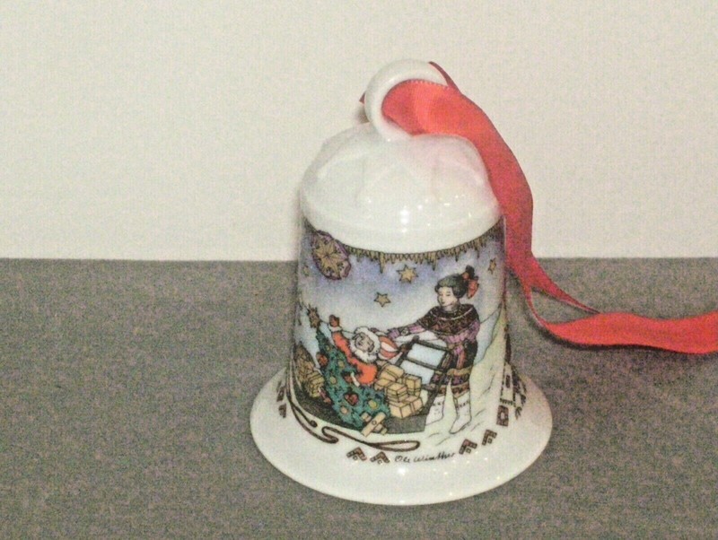 Hutschenreuther Germany Bell 1991 Christmas Annual Ornament "North Pole" MIB
