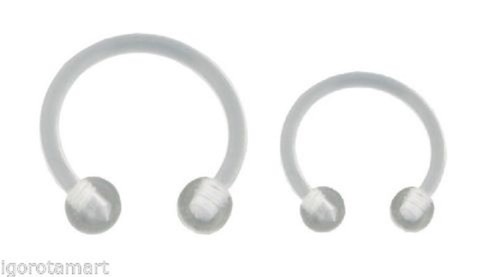 3X Flexibler Bioflex PTFE Hufeisen Langhantel Gebogene Bar Halter Piercing Schmuck - Bild 7 von 21