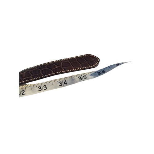 Nordstrom womens alligator belt M medium Italy Italian brown brown leather skin - Picture 5 of 10