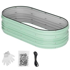 WORKPRO Galvanized Raised Garden Bed kit 4x2x1ft Garden Planter Box Flower Herbs