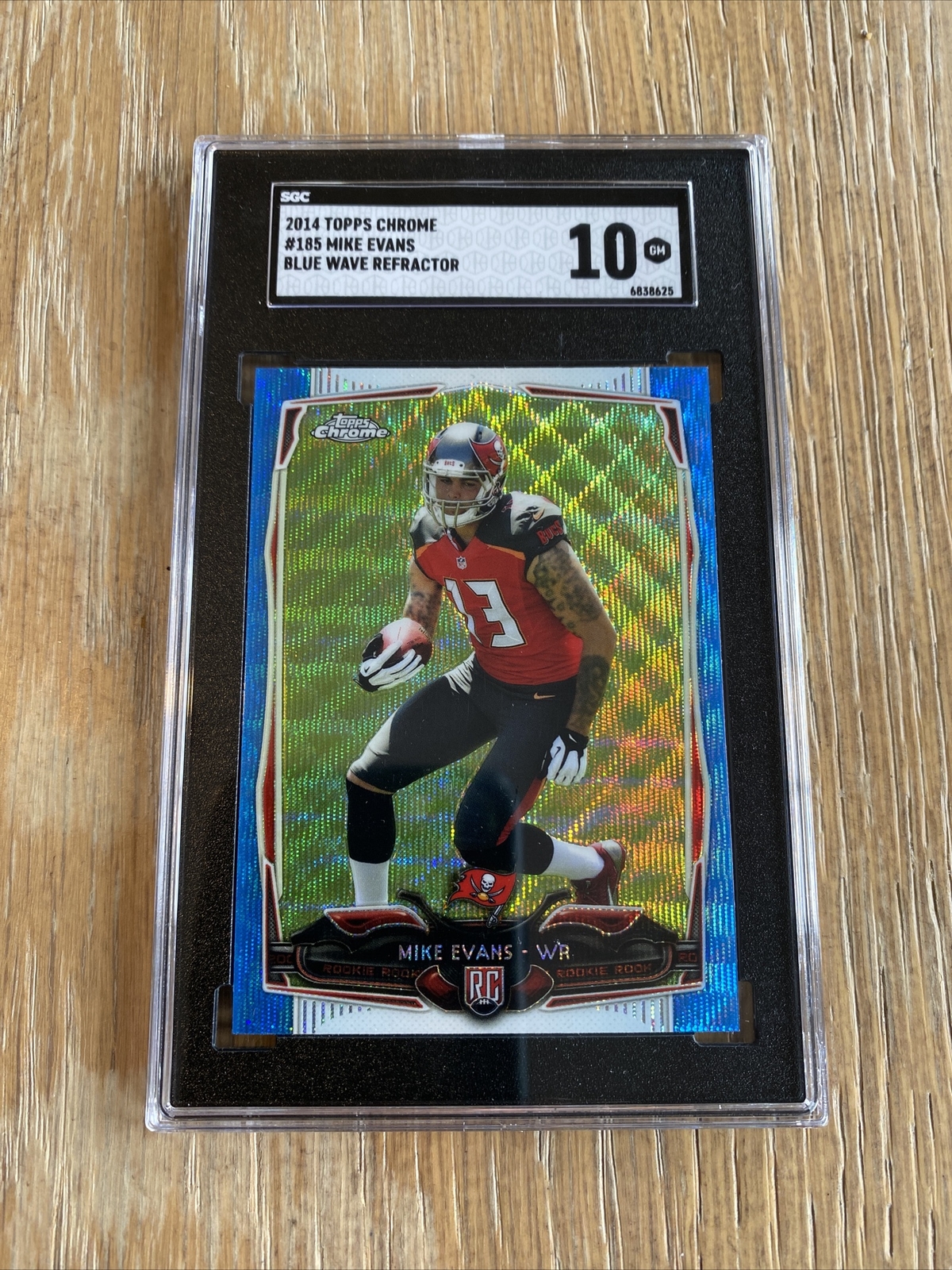2014 Mike Evans Topps Chrome Blue Wave Rookie- SGC 10- Gem Mint