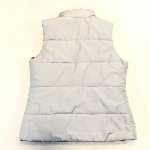 Merona Navy Blue & Light Gray Reversible Women’s Full Zip Up Puffer Vest Size S - Picture 10 of 12