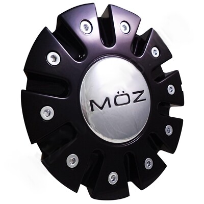 Moz Wheels Black / Chrome Custom Wheel Center Cap # 7770-15 / 7770-15B2 NEW