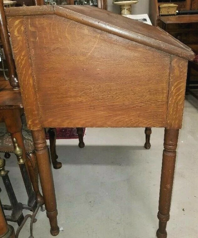 Arte popular pintado en grano original recepción inclinada federal americana c.1825  Foto 2 de 4