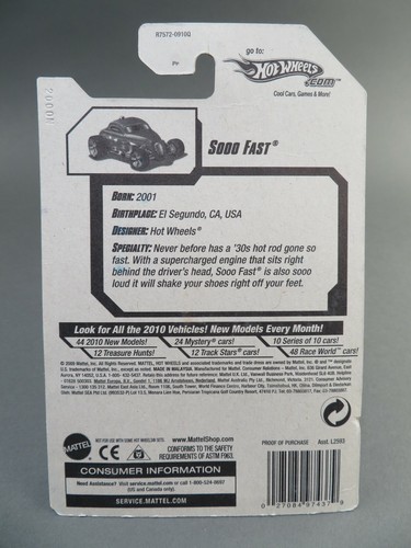 2010 Hot Wheels SOOO FAST HW Hot Rods #9 of 10 - Picture 4 of 4