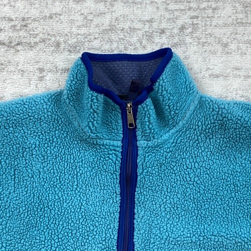 Chaqueta Cárdigan Vintage Patagonia Retro X Deep Pile XL Azul Verde 1989 Cremallera Completa - Imagen 3 de 15