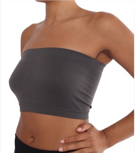 NEW WOMEN SEAMLESS BANDEAU TUBE STRAPLESS BRA layering TOP PLUS SIZE 1X 2X 3X 4X - Picture 7 of 26