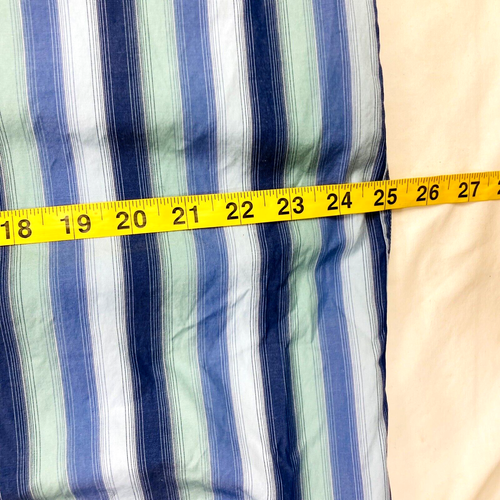 J Ferrar Shirt XL 17.5 36 37 Mens Blue Green Stripe Cotton Button Y2K Preppy - 第 8/12 張圖片