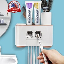 Porta cepillos de dientes organizador para ba o accesorios dispensador pasta NEW
