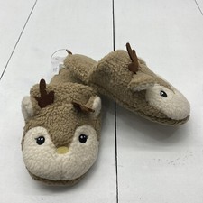 Gap Kids Reindeer Sherpa Slippers Youth Size 5/6 New