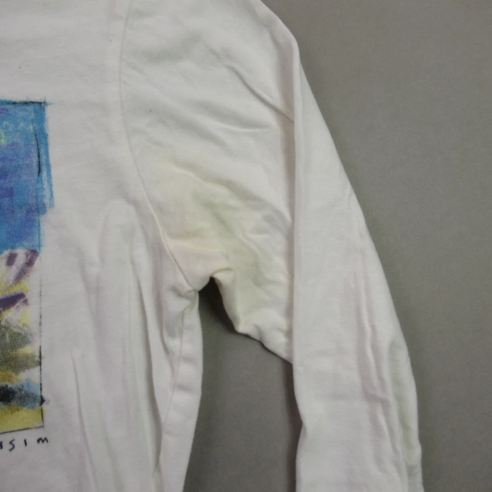 Patagonia 衬衫女式小号长袖圆领套衫轻便白色 — 第 2/4 张图片