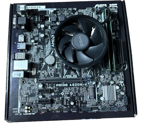 Ryzen 5 2600X + Carte Mère ASUS Prime A320M-K + 8 Go DDR4 2666Mhz + Ventirad AMD