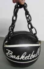 Basketball Purse Black with black handles WNBA MBA SPORTS PURSE FASHION HANDBAG