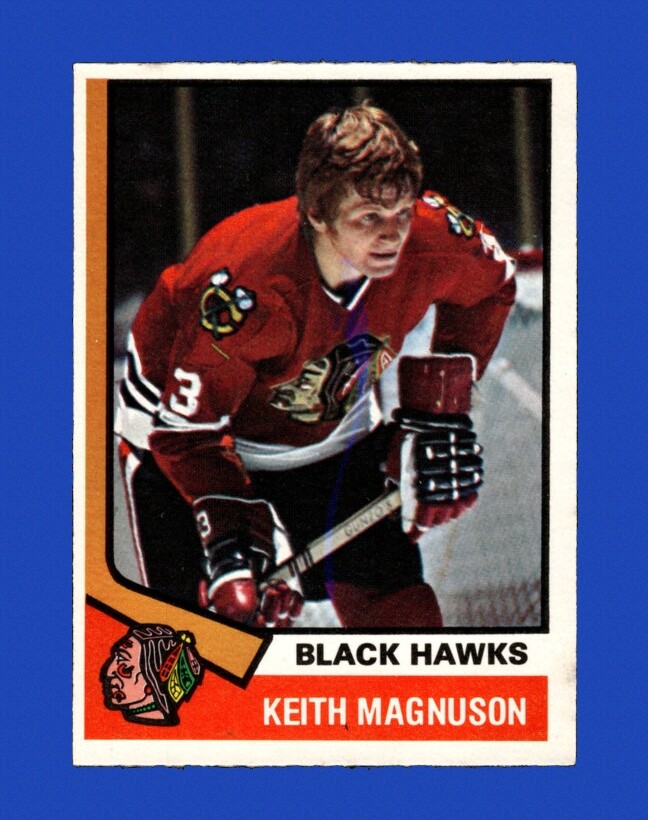 1974-75 O-Pee-Chee Set-Break # 75 Keith Magnuson NR-MINT *GMCARDS*