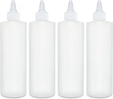 BRIGHTFROM Condiment Squeeze Bottles, 12 OZ Empty Squirt Bottle with Twist Top C