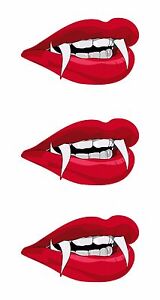 3x stickers vampire lips bouche sinistre pour pare-choc casque travail porte réfrigérateur home 