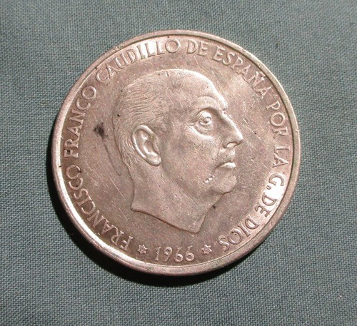 1966 SPAIN 100 Pesetas silver coin