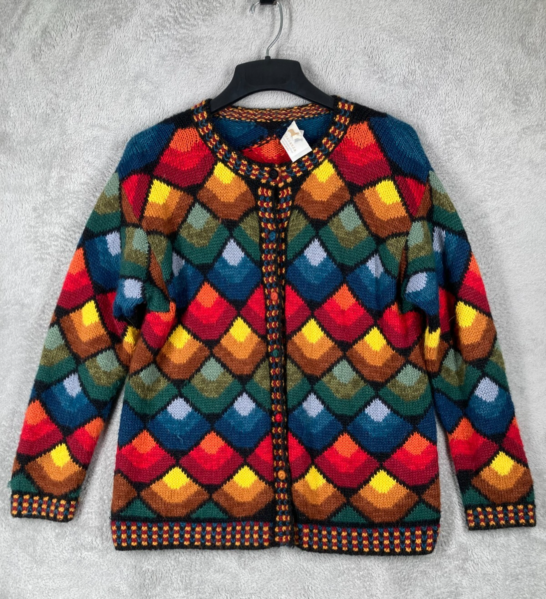 極美品 XL 90s ALPACA Jacquard Border Knit 【公式通販】