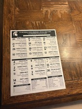 Michigan State Men’s Ice Hockey Roster Sheet vs. Wisconsin : NCAA Regionals: