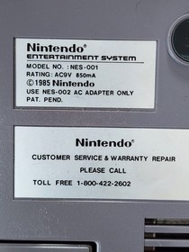 Nintendo Console NES-001 Bundle NES-026 Advantage, 2 Controllers & guns, 5 games