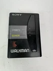Vintage Sony WM 34 Cassette Player Auto Reverse Walkman. Black Parts Or Repair