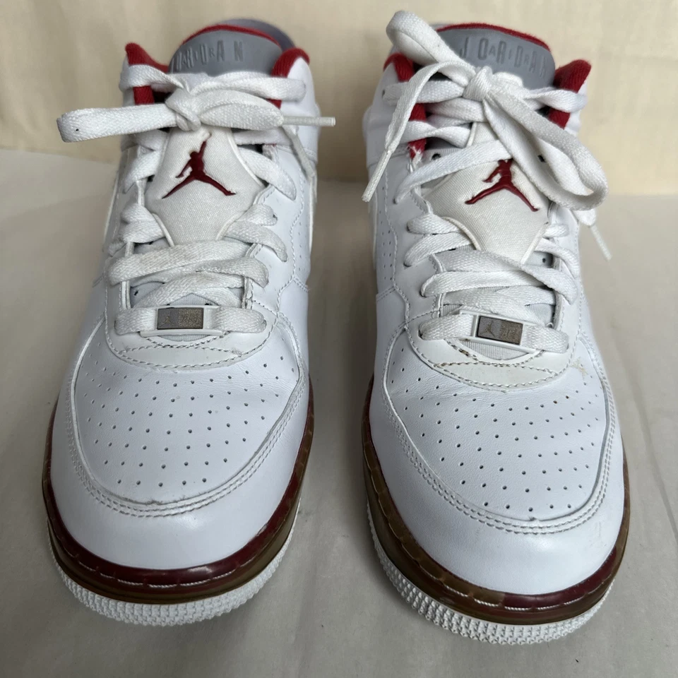'08 Nike Air Jordan Fusion AFJ 6 5/8th 343095-161 para hombre talla 8,5 blanco rojo universitario Foto 2 de 4