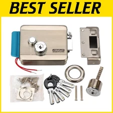 Brushed Stainless Steel Electric Lock with Touch Control - 6 Key Access Solution