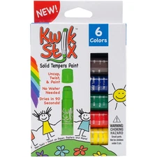Kwik Stix Solid Tempera Paint Sticks 6/Pkg-Classic Assorted