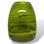 Vaso Mid Century Moderno Murano Arte Vetro Verde Girocollo Luciano Gaspari Salviati