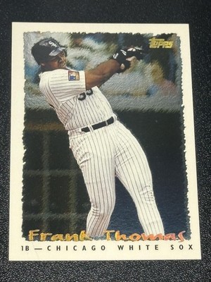 1995 Topps #001 Frank Thomas CyberStats (Spectralight)