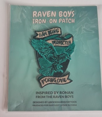Raven Boys Bügelbild Patch inspiriert von Ronan aus der Buchserie Brandneu Selten