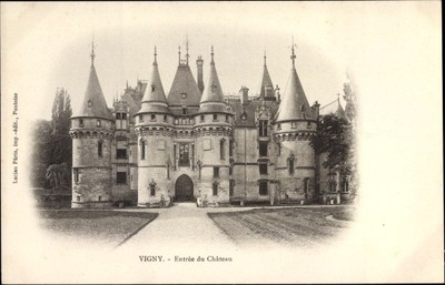 Ak Vigny Val d Oise, Entree du Chateau - 2884789