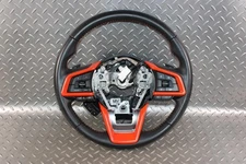 18-23 Crosstrek Black Orange Stitching Driver Steering Wheel Controls Factory OE