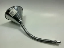 Dorman 5-1/2" Diameter Steel Flexible Neck Funnel With 1/2" ID #80 Mesh Screen.