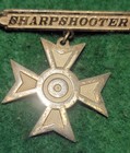 RARE WW1 PRE-WWII USMC US Marine Corps Military Army SHARPSHOOTER BADGE PIN-BACK — photo 2