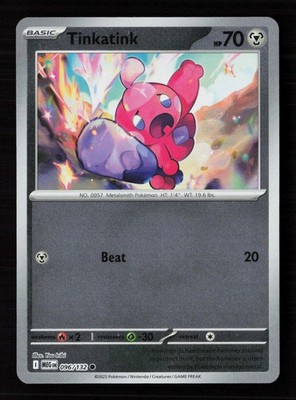 Tinkatink 096/132 Reverse Holo Pokemon TCG ME01: Mega Evolution NM