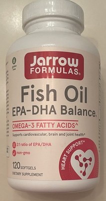 Jarrow Formulas EPA-DHA Balance Omega-3 Fatty Acids   120 Softgels   Exp 12/2027